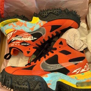 Nike OFF-WHITE DQ adult boys/girls airTerra Red and Blue Sneakers